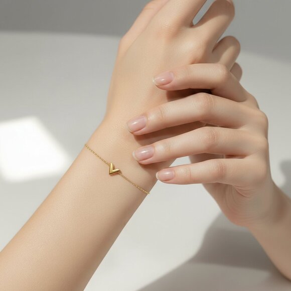 Gold Charm Jewelry Set | Necklace Bracelet Earrings | Adjustable | Boutique - Picture 7 of 7